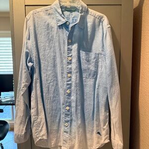 Tommy Bahama Linen Blue/White Size M